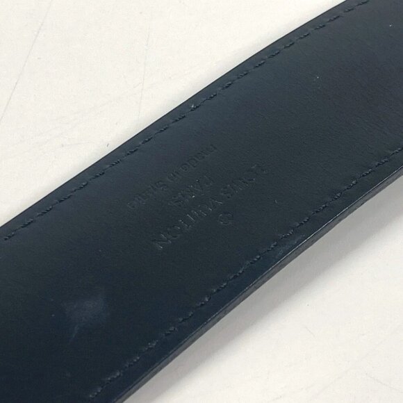LOUIS VUITTON M6897V Taiga CeintureLV Initial 35MM belt Leather Black - Picture 13 of 15